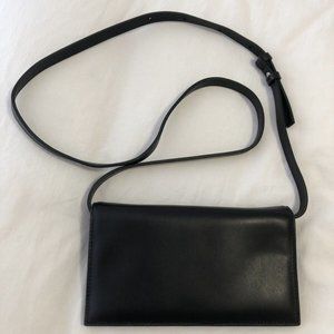 COS Black Leather Crossbody~Waist~Belt Wallet Minimalist~ Excellent.